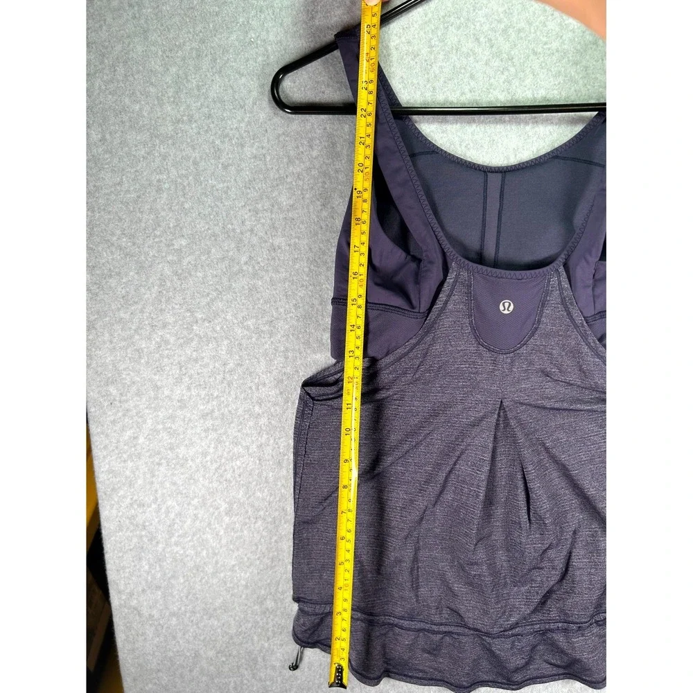 Lululemon Run Times Tank Top Women's Purple Built-In Shelf Bra Sweat Wicking XS